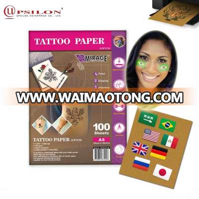 Fashion Inkjet A4 Temporary Tattoo Transfer Paper For DIY Use